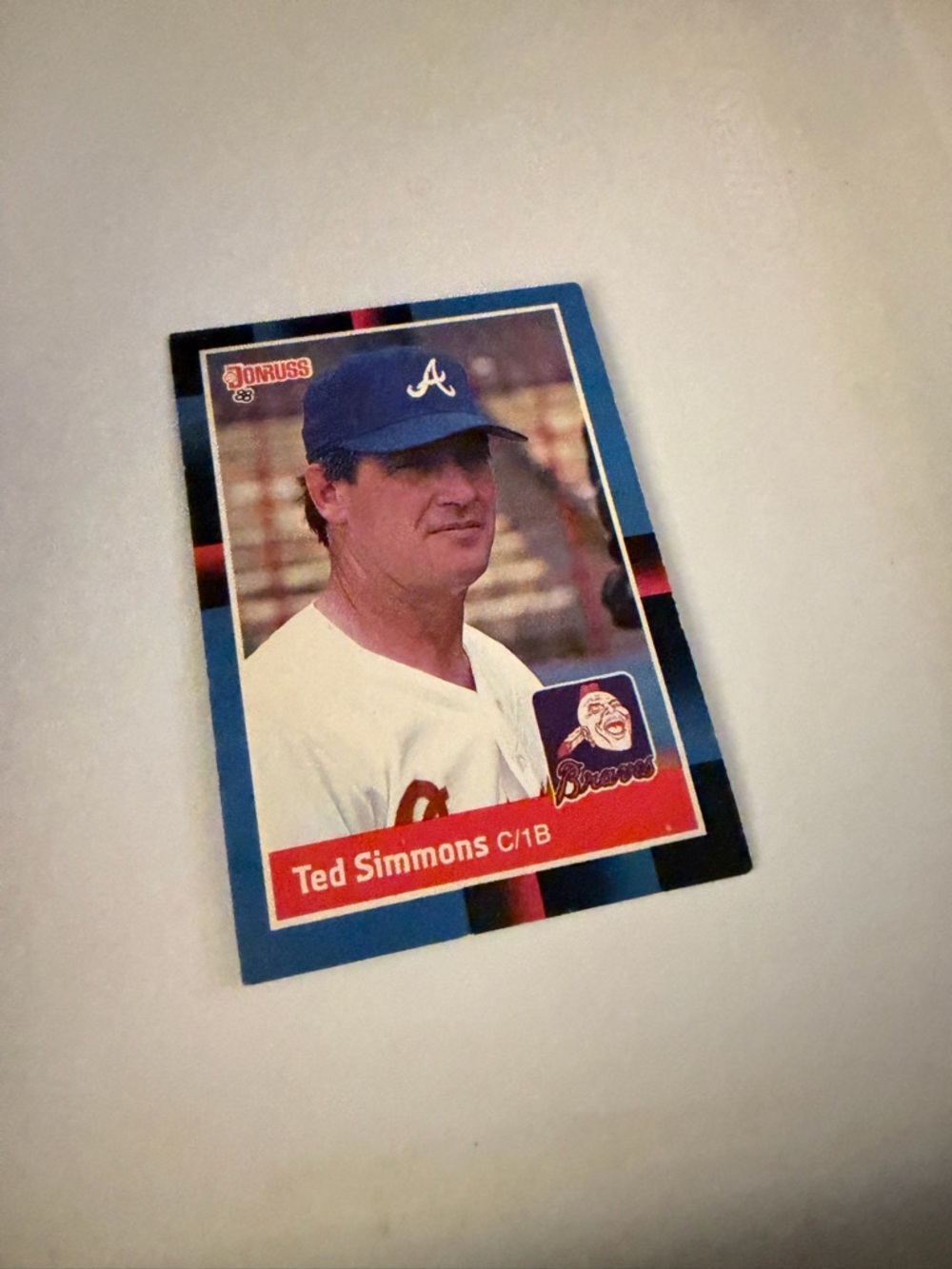 1988 Donruss Ted Simmons braves baseball card